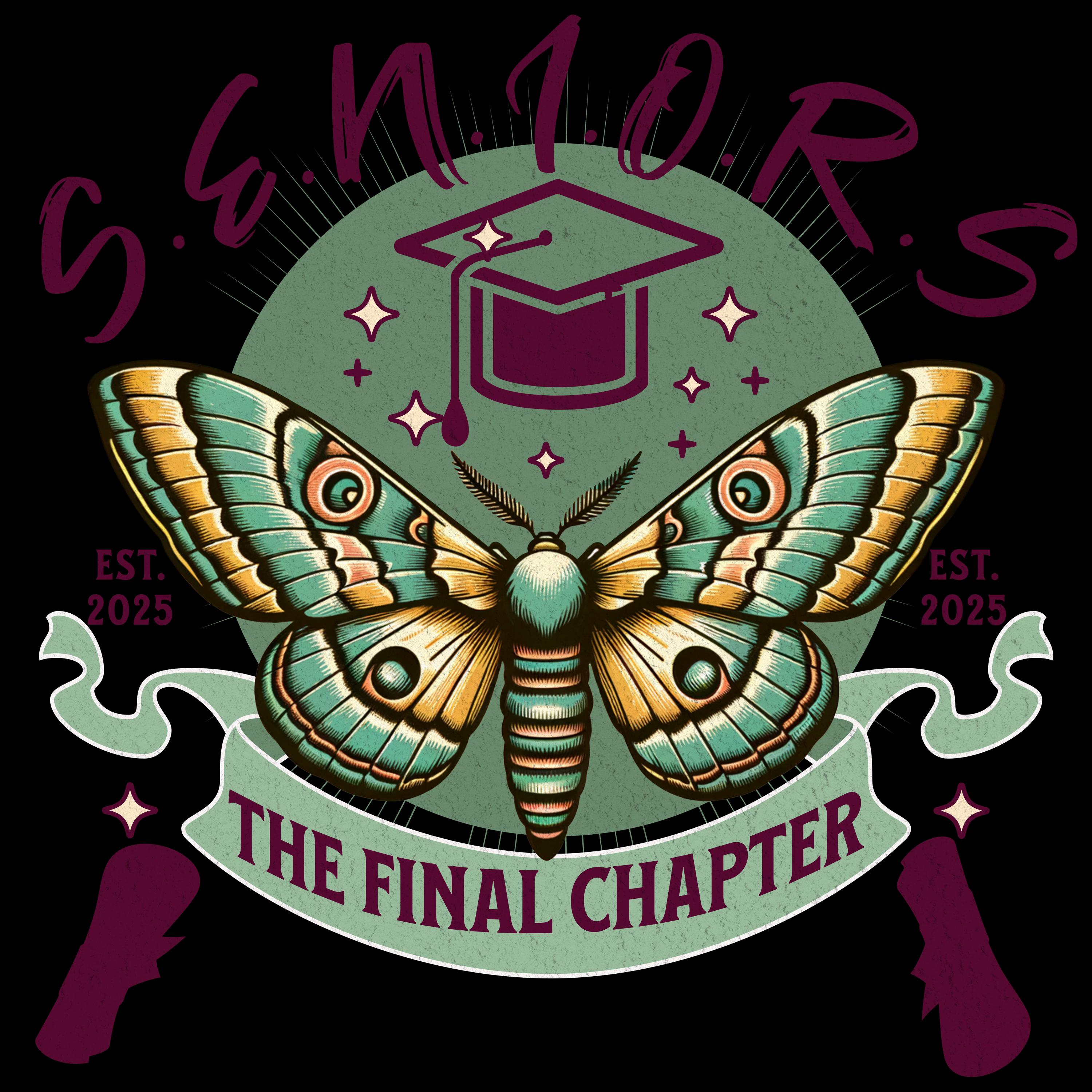 SENIORS EST 2025, graduation, senior year ,gift , High school graduate gift, unisex college t-shirt.