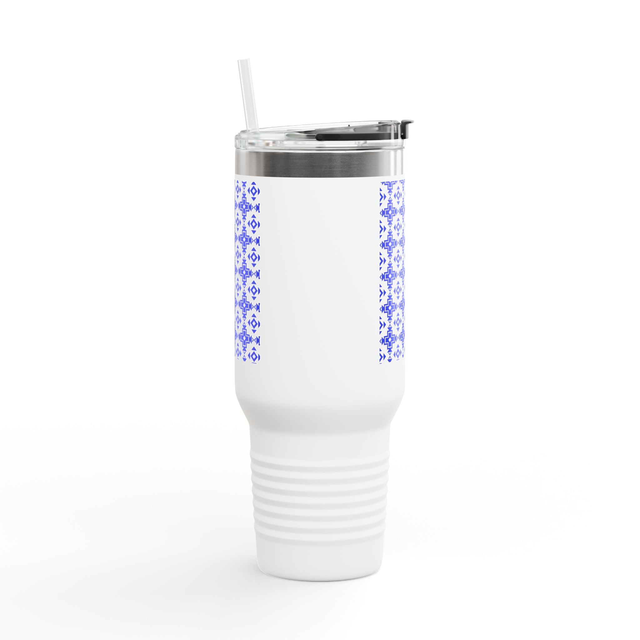 Blue Floral Insulated Travel Mug, 40oz - Active Lifestyles & Outdoor Adventures