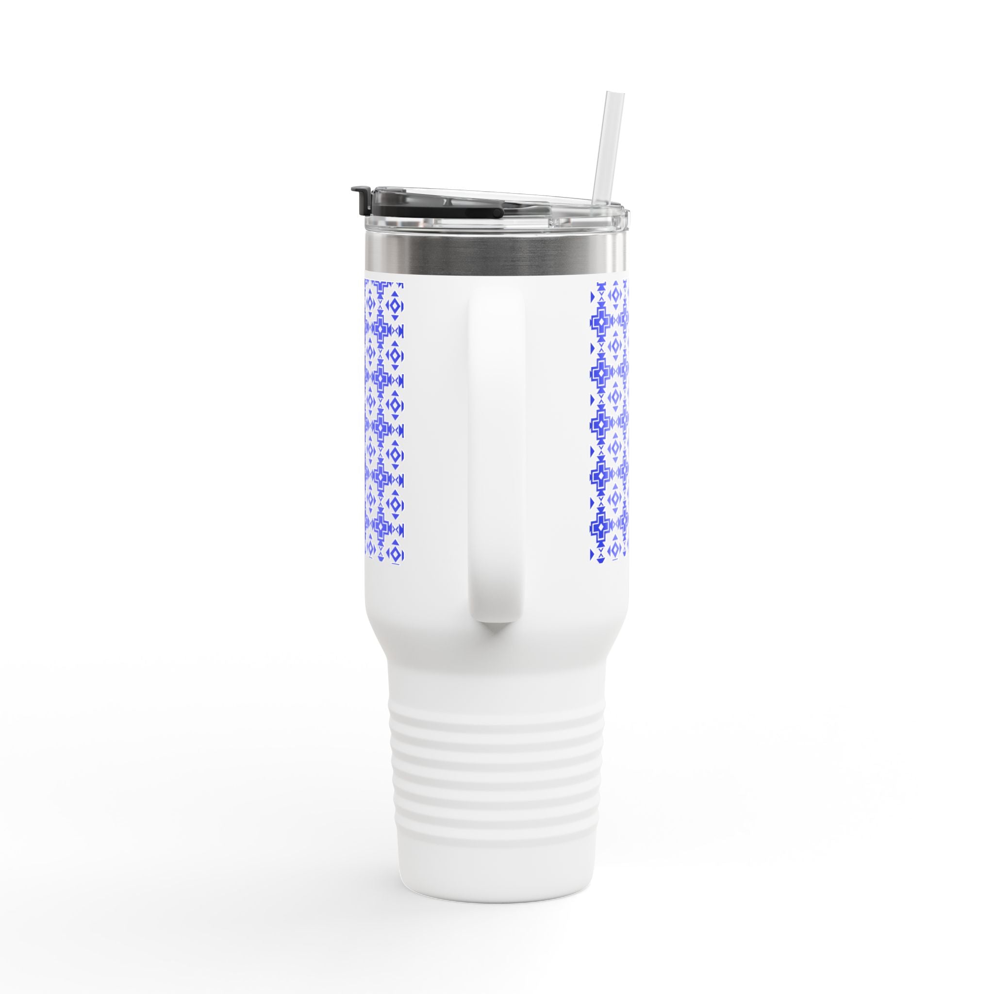 Blue Floral Insulated Travel Mug, 40oz - Active Lifestyles & Outdoor Adventures