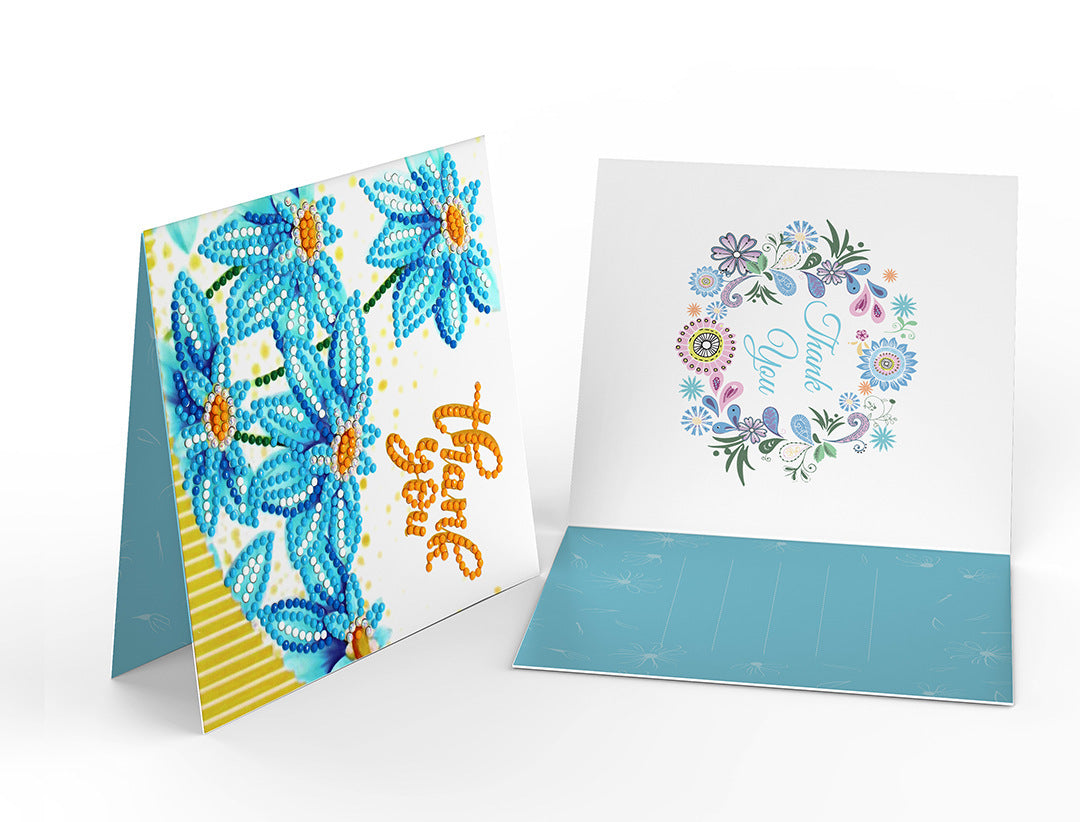 Birthday Card Thank You Card DIY Dot Diamond Blessing Card 5D Diamond Painting
