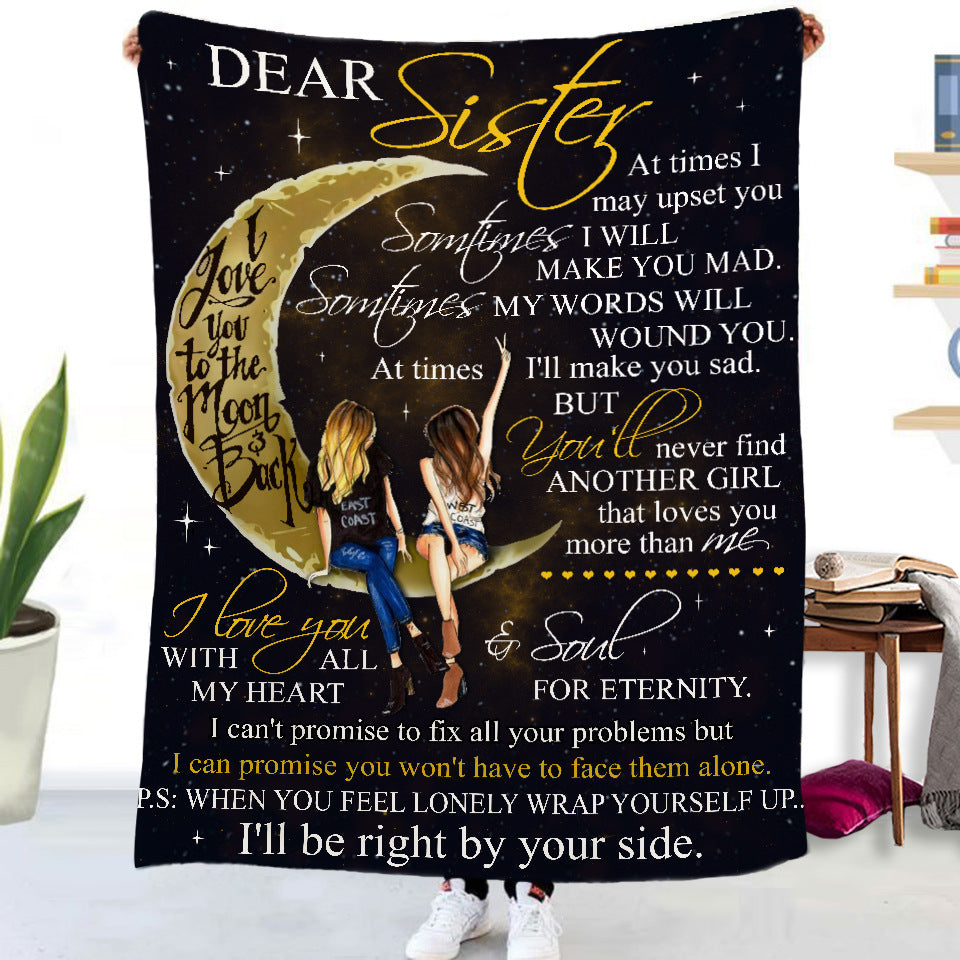 Double-sided Flannel Blankets Air Conditioner for sisters , friends