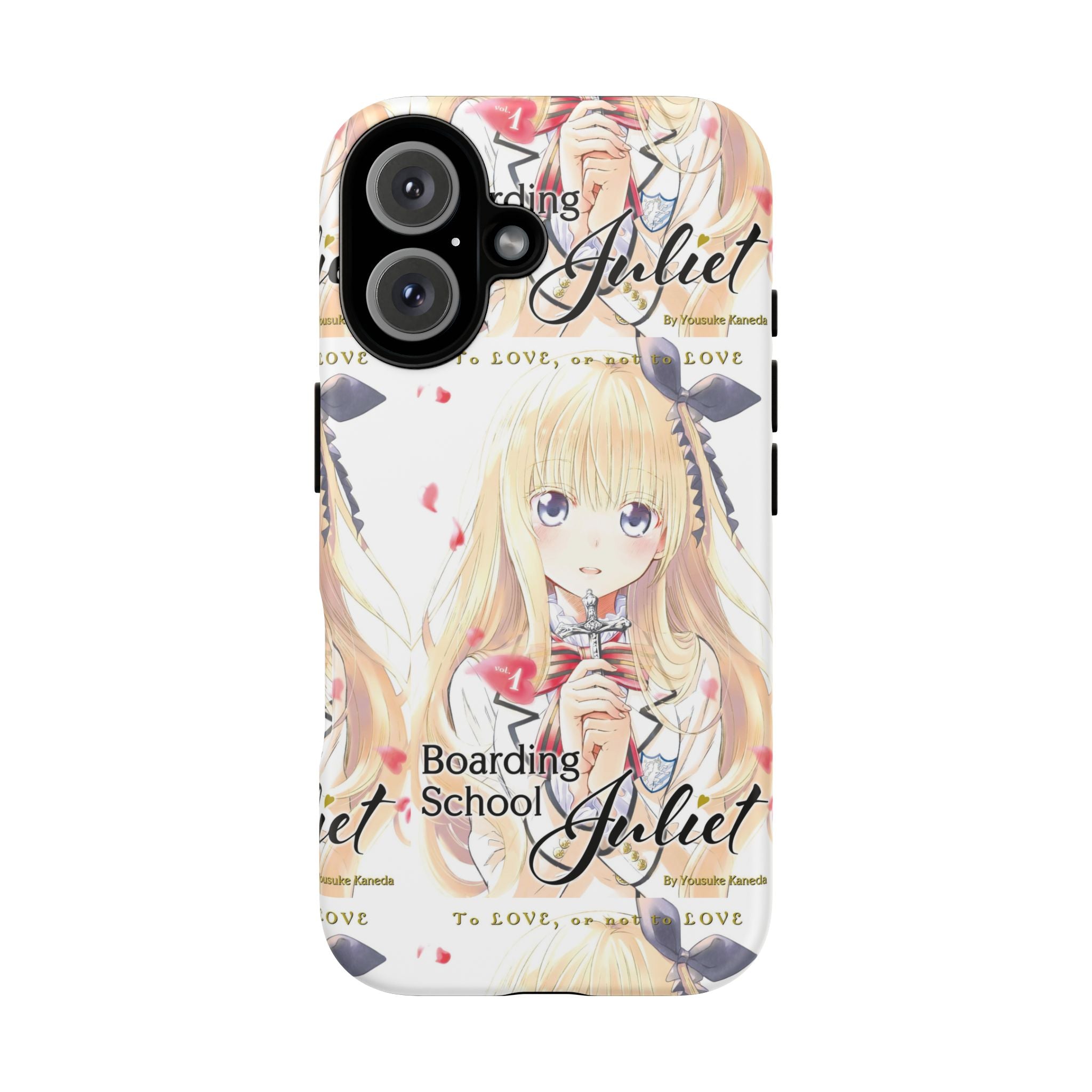 Anime Juliet Phone Case – Cute Blonde Schoolgirl Illustration, 'Boarding School' Design