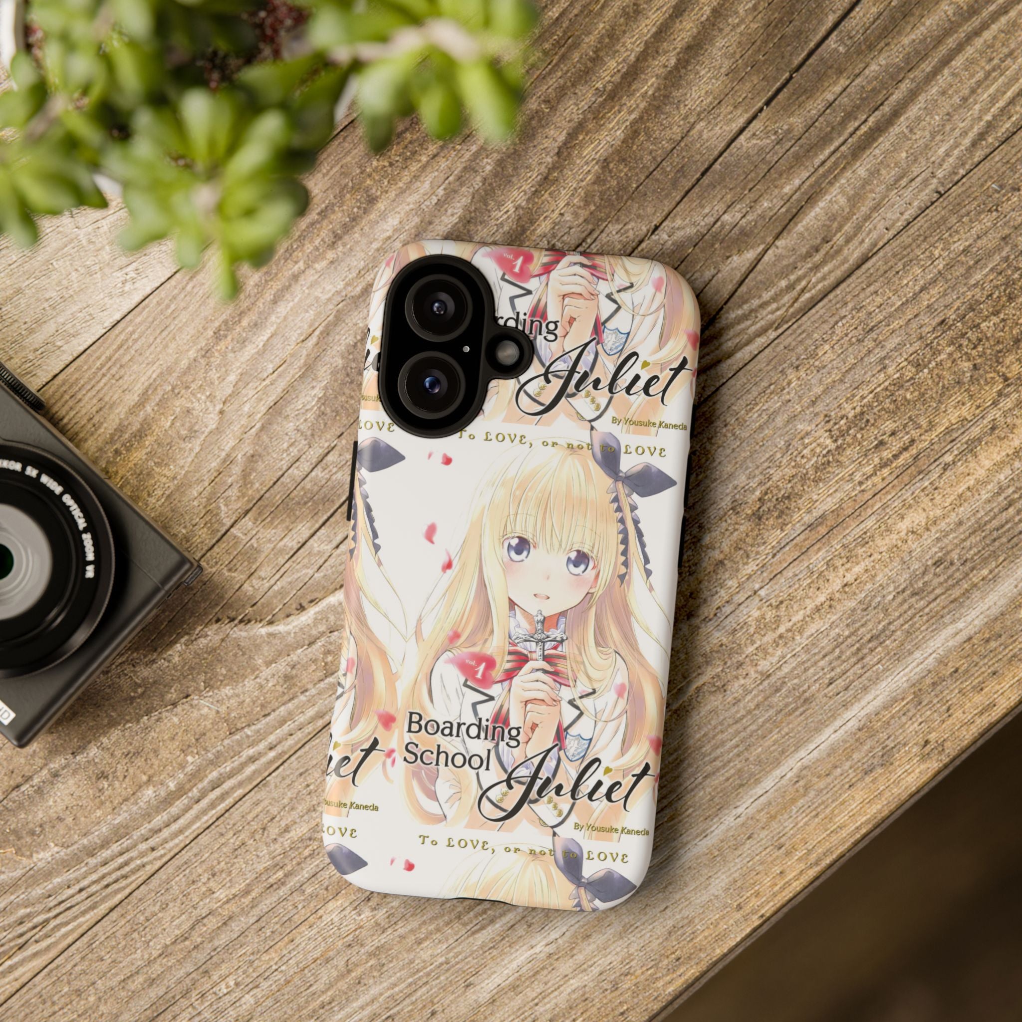 Anime Juliet Phone Case – Cute Blonde Schoolgirl Illustration, 'Boarding School' Design