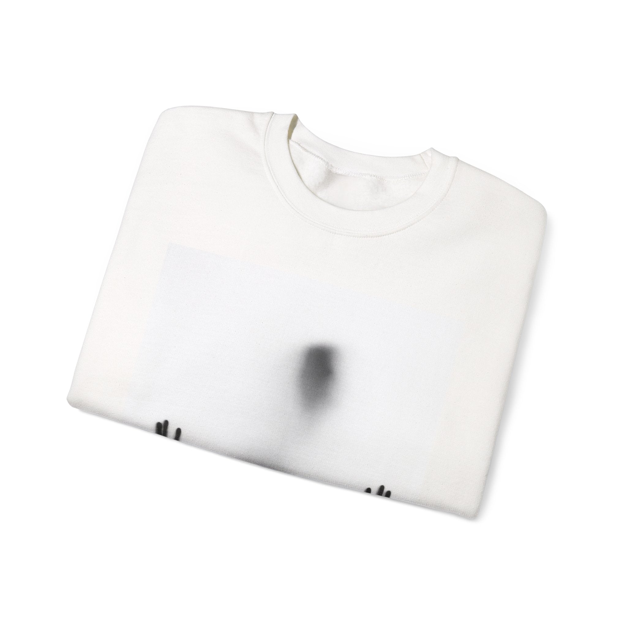 Eerie Vibes Crewneck Sweatshirt - Unisex Ghostly Design Apparel for Halloween