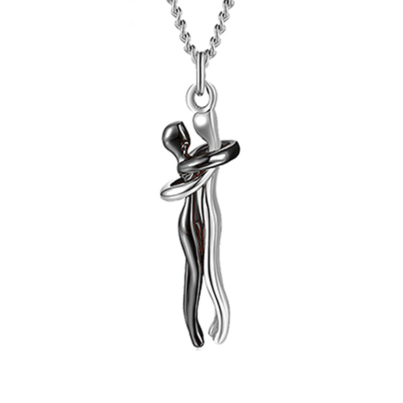 Love Hug Necklace – Romantic Couple Pendant for Men & Women