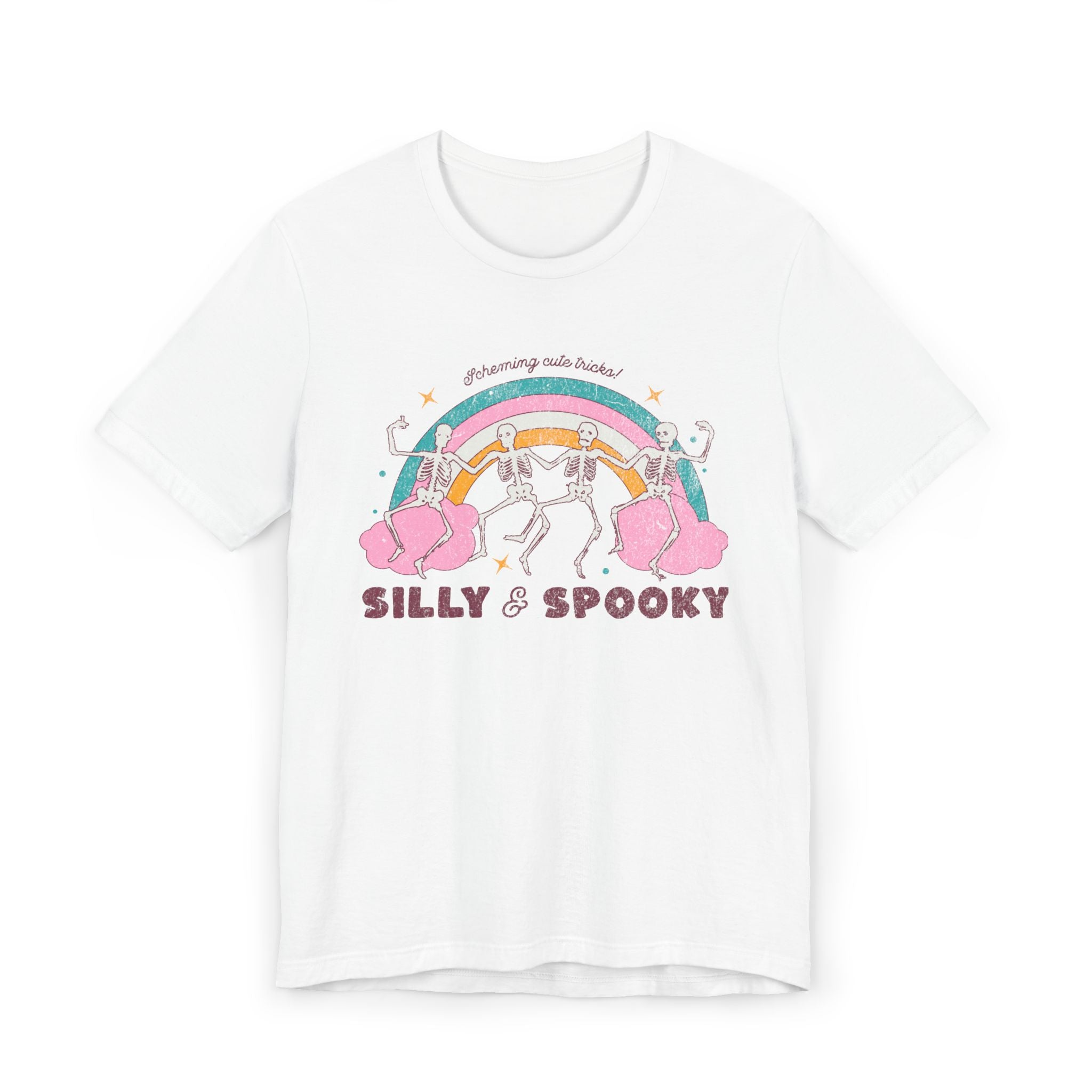 Silly & Spooky Unisex Jersey T-Shirt, Fun Halloween Tee, October Fest Shirt, Casual Spooky Wear, Halloween Party Attire, Unique Graphic Tee