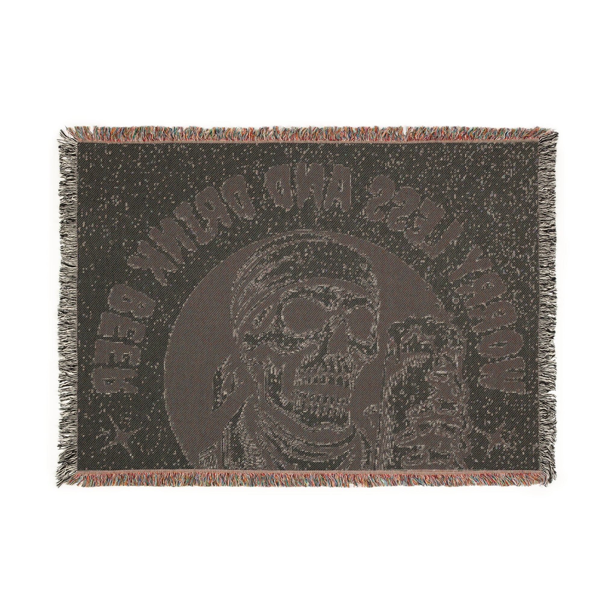 Woven Blanket - Skull-Themed Worry Less Drink Beer - Cozy Home Decor Unique Gift for Beer Lovers Halloween Parties Bars