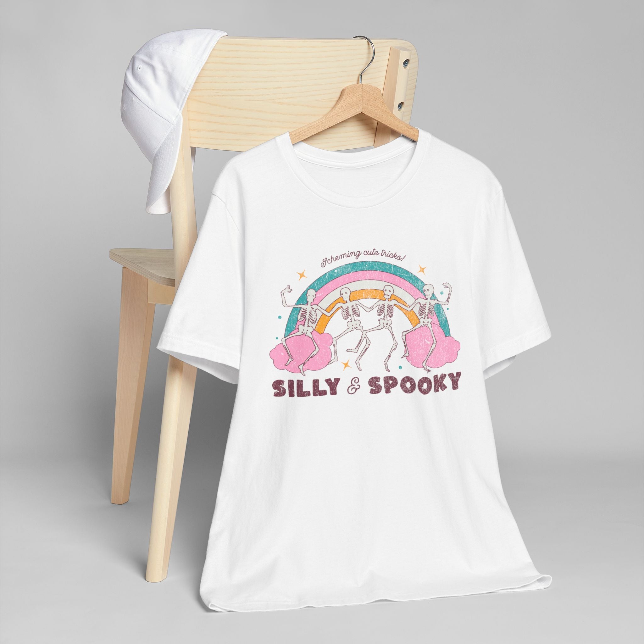 Silly & Spooky Unisex Jersey T-Shirt, Fun Halloween Tee, October Fest Shirt, Casual Spooky Wear, Halloween Party Attire, Unique Graphic Tee