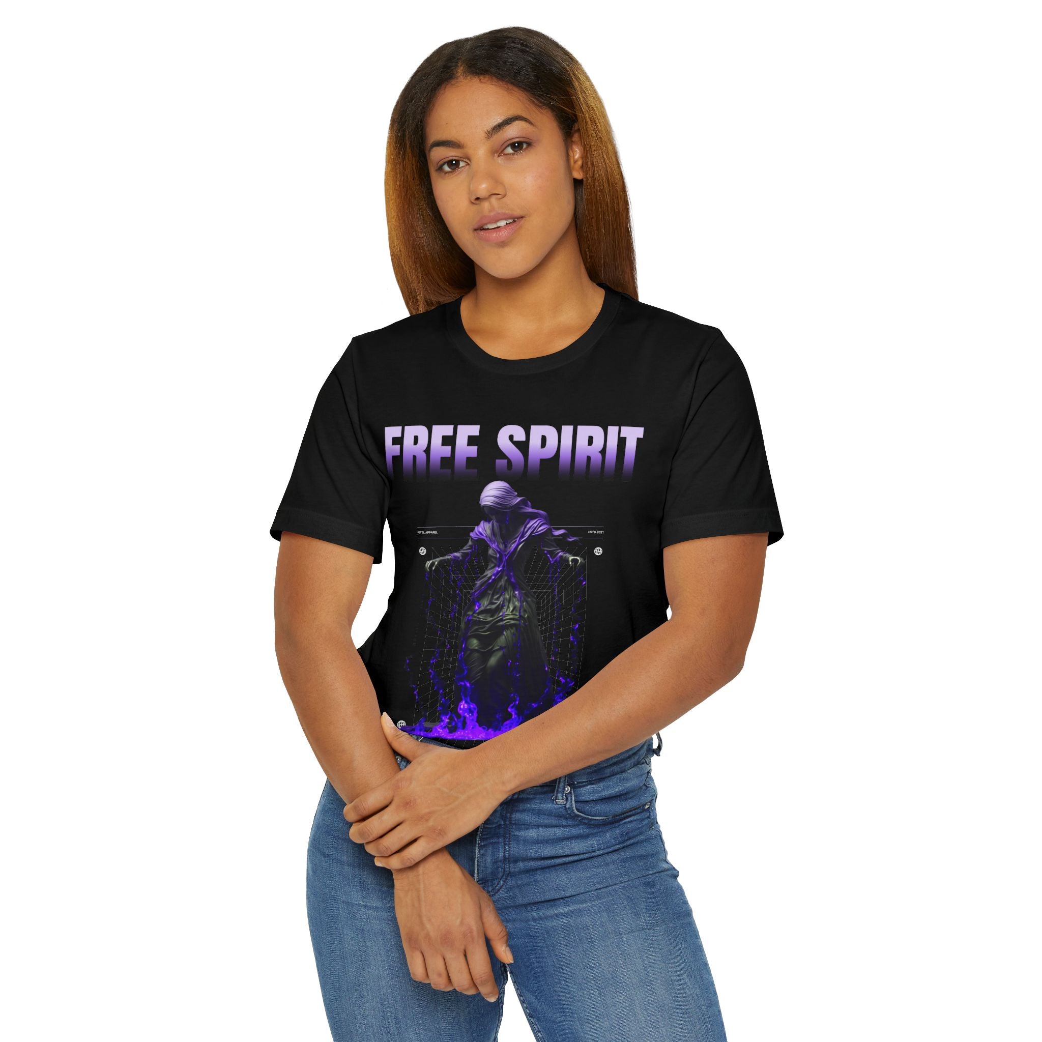 Halloween Free Spirit Boho T-Shirt, Spiritual Festival Wear, Unisex Jersey Tee, Gift for Men and Women, Halloween Shirt