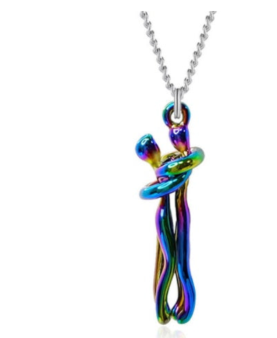 Love Hug Necklace – Romantic Couple Pendant for Men & Women