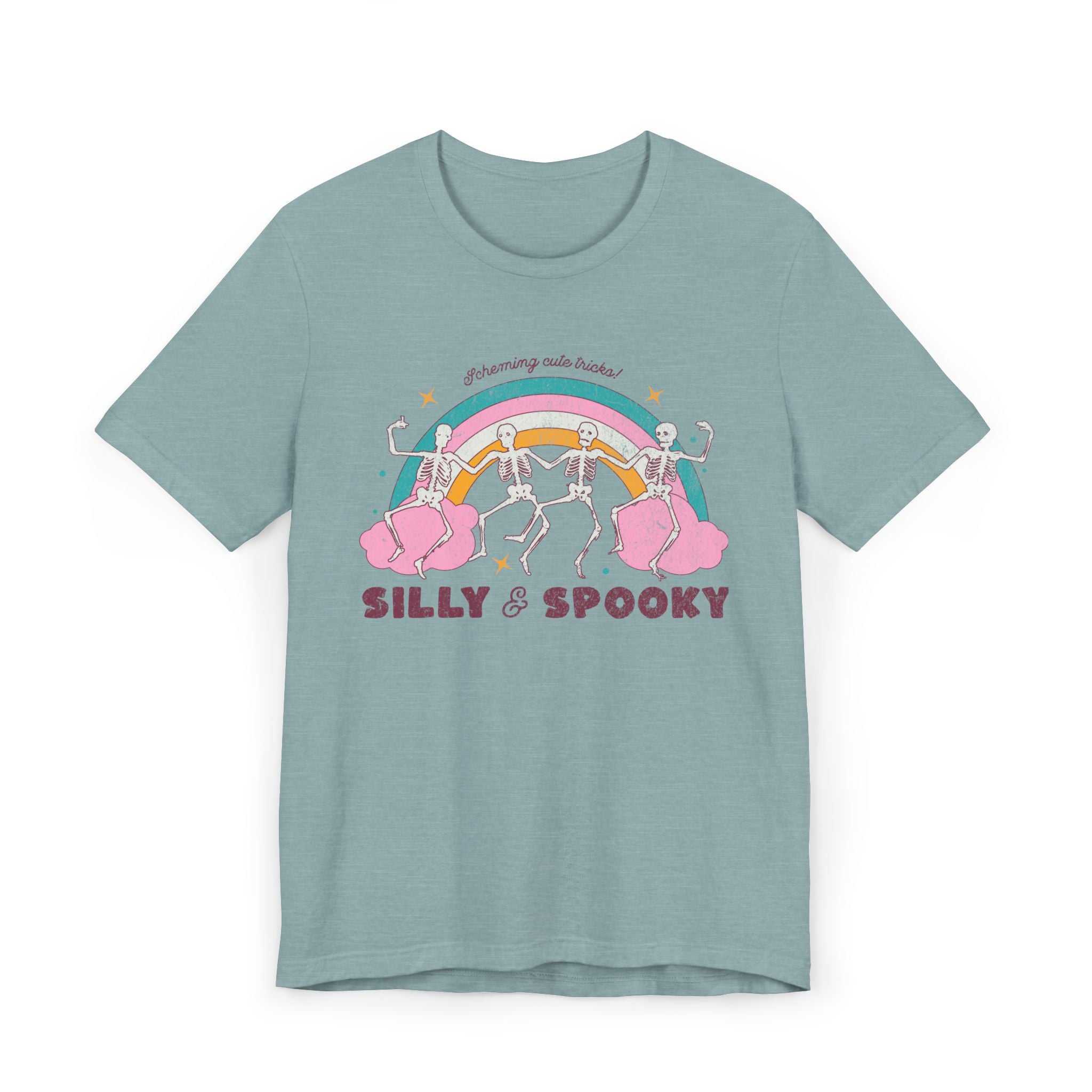 Silly & Spooky Unisex Jersey T-Shirt, Fun Halloween Tee, October Fest Shirt, Casual Spooky Wear, Halloween Party Attire, Unique Graphic Tee