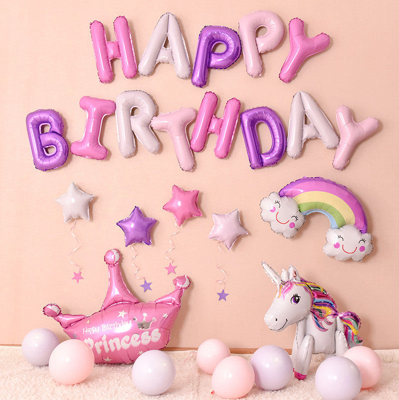 Happy Birthday Balloon Decoration Set – Party Supplies for Kids & Adults