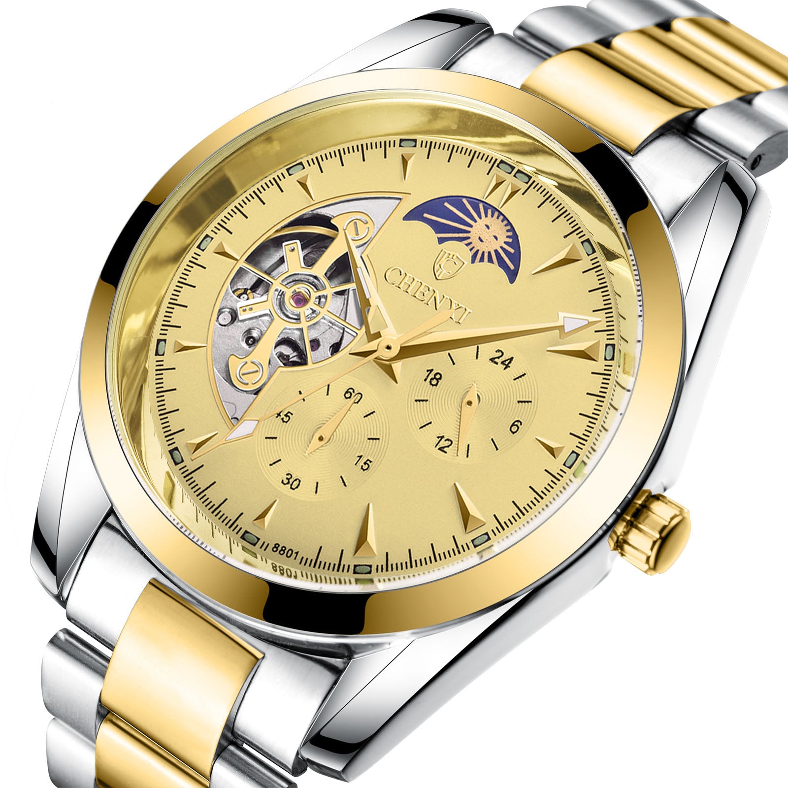 Men’s Luxury Stainless Steel Waterproof Quartz Watch/ JiJalMaa