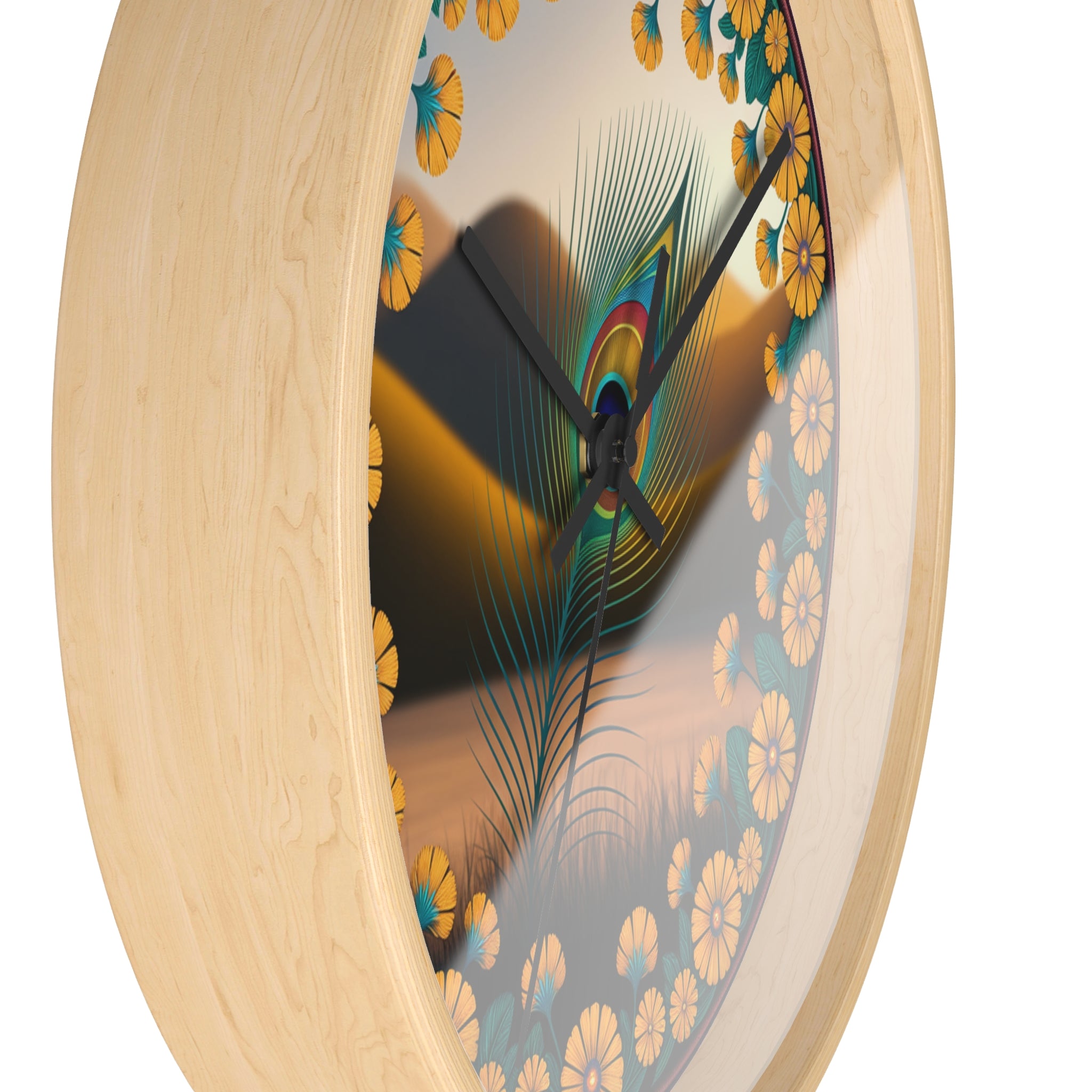 Peacock Design Wall Clock – Elegant Artistic Home Décor Timepiece