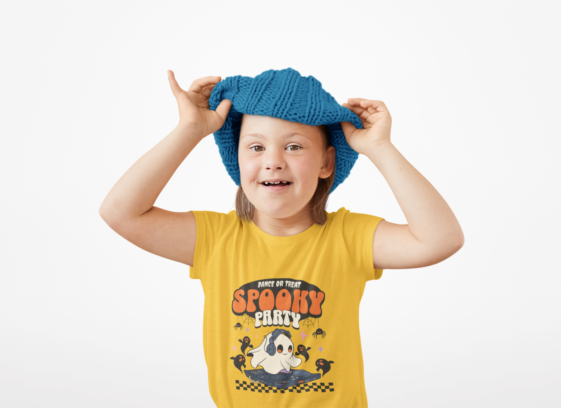 Spooky Party Kids Tee, Fun Halloween Shirt, Ghost Theme Tee for Kids, Festive Halloween Apparel, Trick or Treat Tee