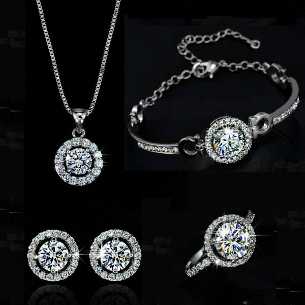 Elegant Floral Jewelry Set – Women’s Necklace & Earrings | Adjustable Alloy Chain | Gift for Her