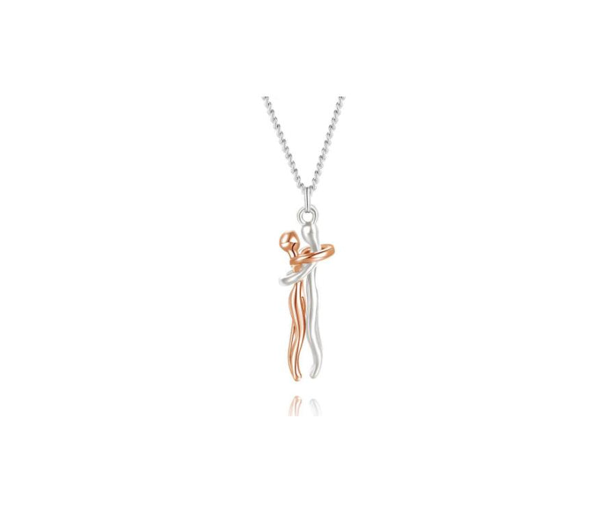 Love Hug Necklace – Romantic Couple Pendant for Men & Women