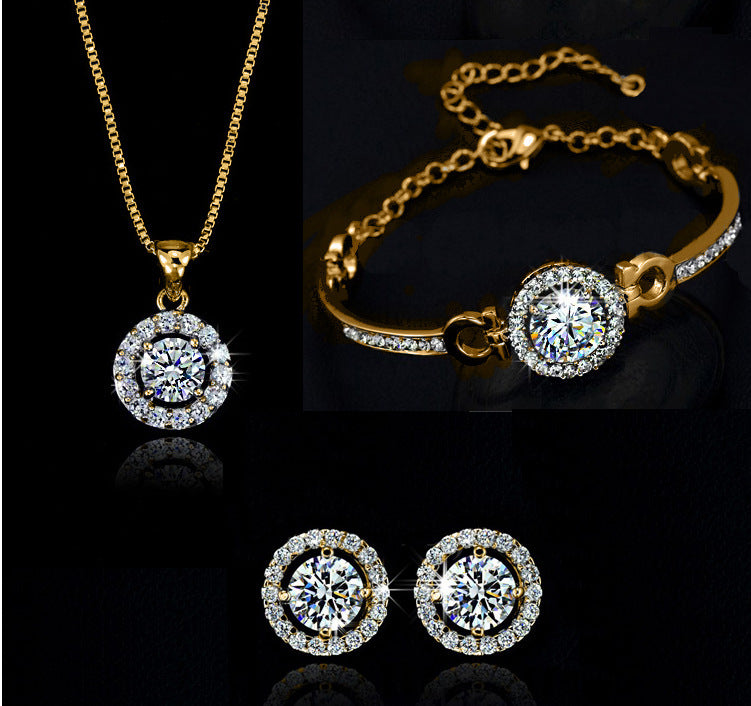 Elegant Floral Jewelry Set – Women’s Necklace & Earrings | Adjustable Alloy Chain | Gift for Her