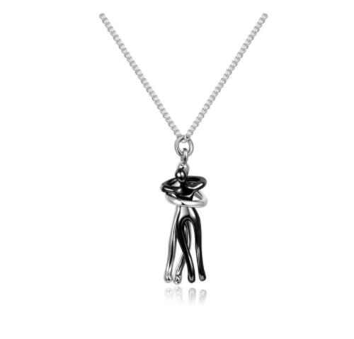 Love Hug Necklace – Romantic Couple Pendant for Men & Women