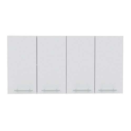 Modern Wall Cabinet with Double Doors & Internal Shelves – White Finish (Fast 3–5 Day US Shipping)
