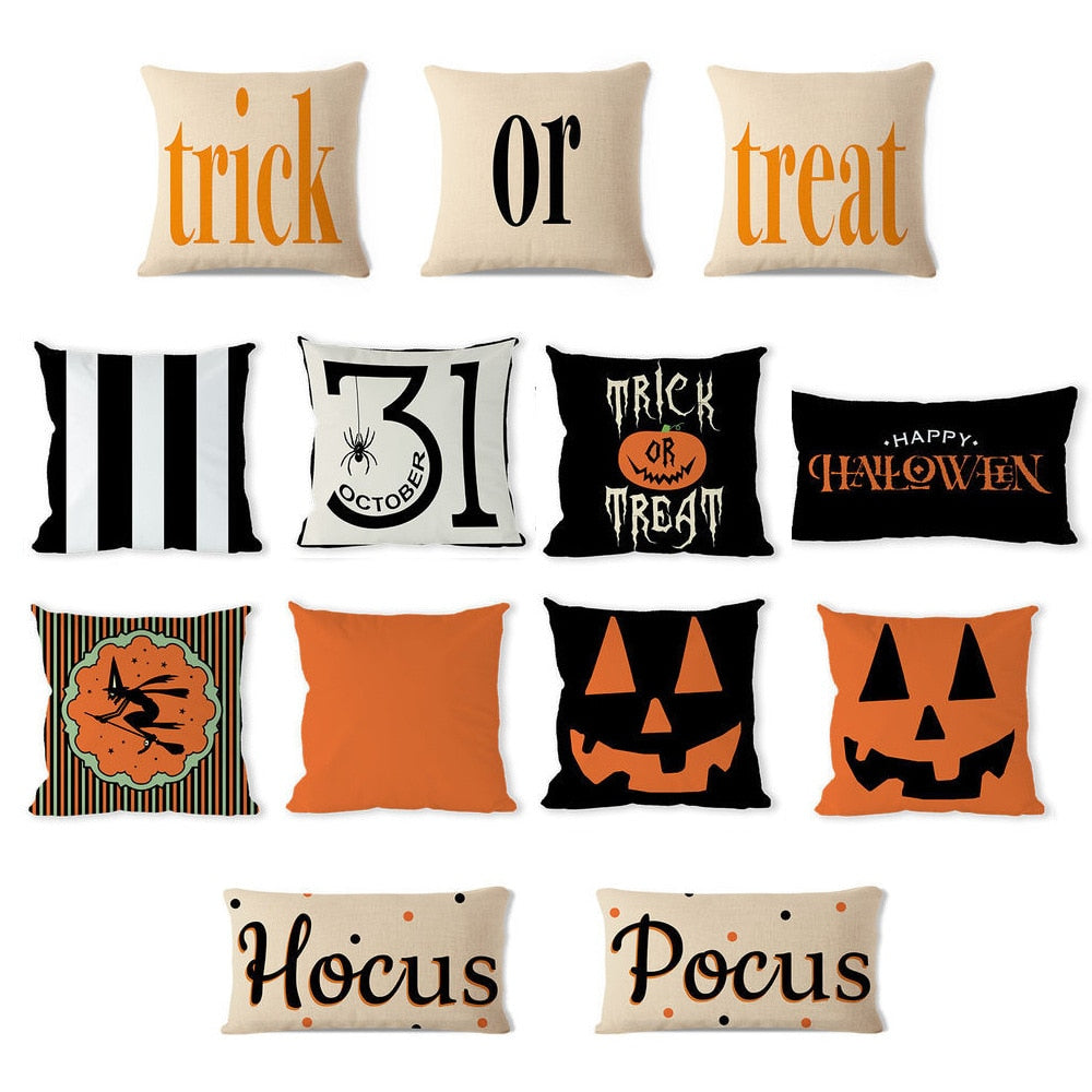 Halloween Pillowcase – Spooky Decorative Cushion Cover for Fall & Halloween Décor