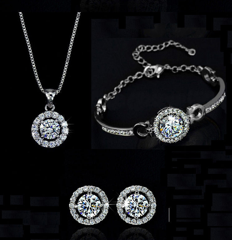 Elegant Floral Jewelry Set – Women’s Necklace & Earrings | Adjustable Alloy Chain | Gift for Her