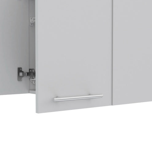 Modern Wall Cabinet with Double Doors & Internal Shelves – White Finish (Fast 3–5 Day US Shipping)