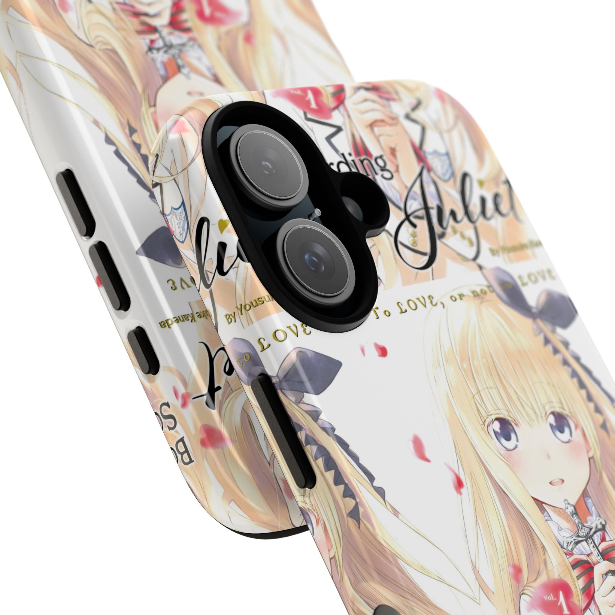 Anime Juliet Phone Case – Cute Blonde Schoolgirl Illustration, 'Boarding School' Design