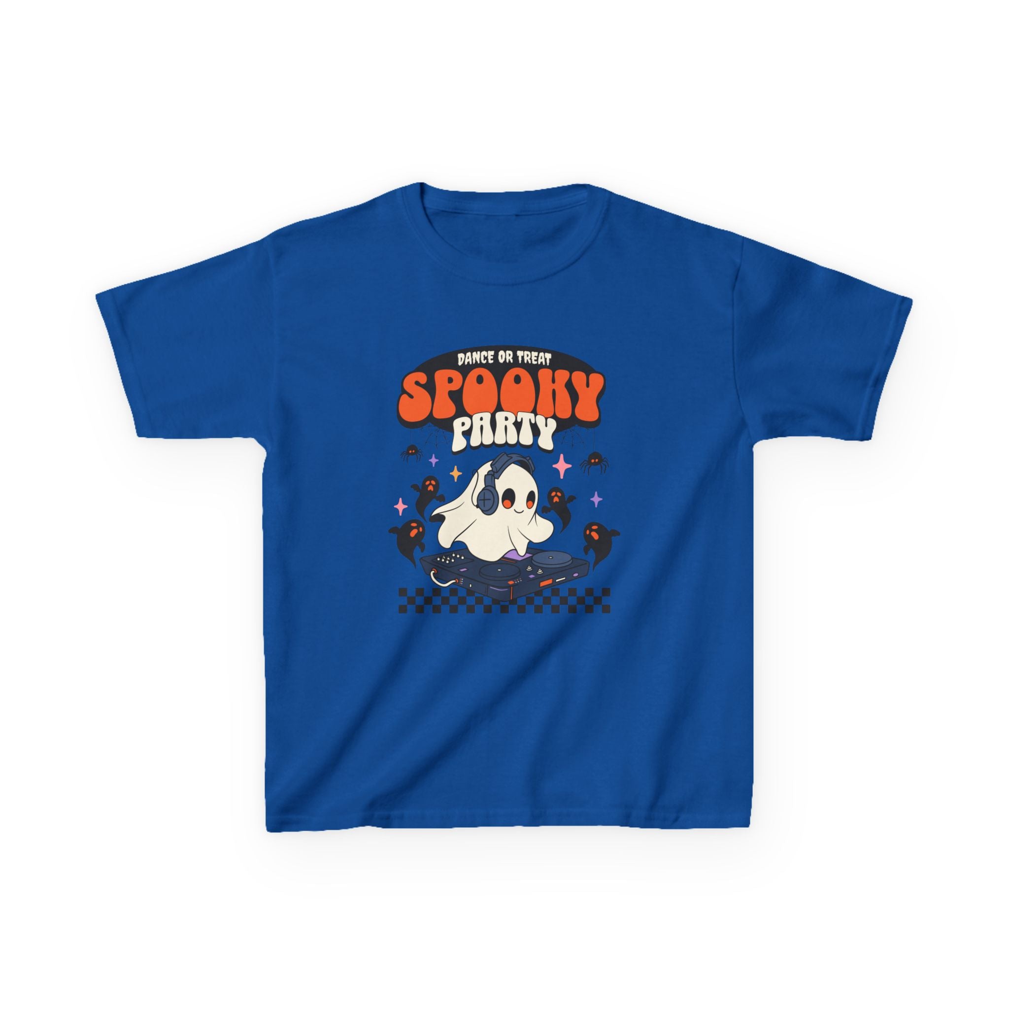 Spooky Party Kids Tee, Fun Halloween Shirt, Ghost Theme Tee for Kids, Festive Halloween Apparel, Trick or Treat Tee