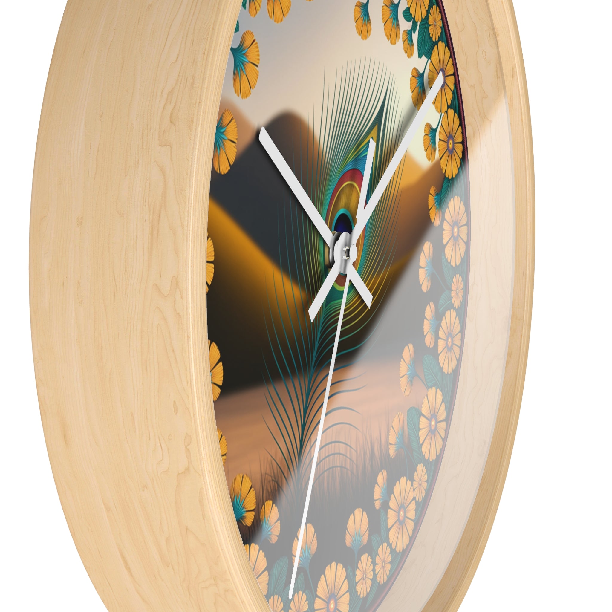 Peacock Design Wall Clock – Elegant Artistic Home Décor Timepiece