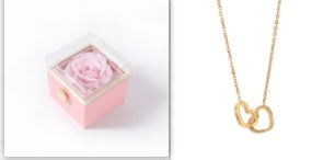 Personalized Double Heart Forever Personalized Name Necklace- CUSTOM gift for her / couple , mother, or best Friend jewelry