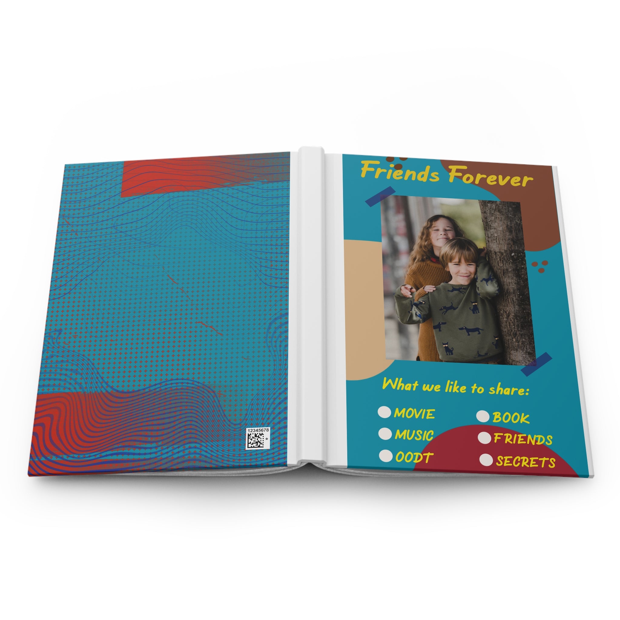 Friends Forever Hardcover Journal – Cute Friendship Notebook | Matte Laminated Cover | 150 Lined Pages