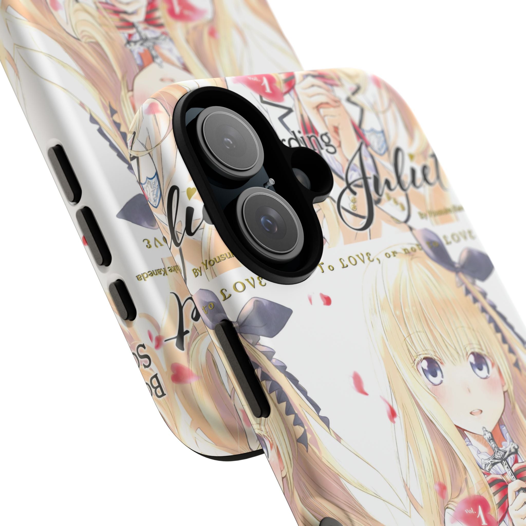 Anime Juliet Phone Case – Cute Blonde Schoolgirl Illustration, 'Boarding School' Design