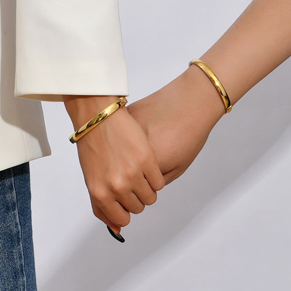 Stainless Steel Couple Bracelet Set – His & Hers Matching Gift