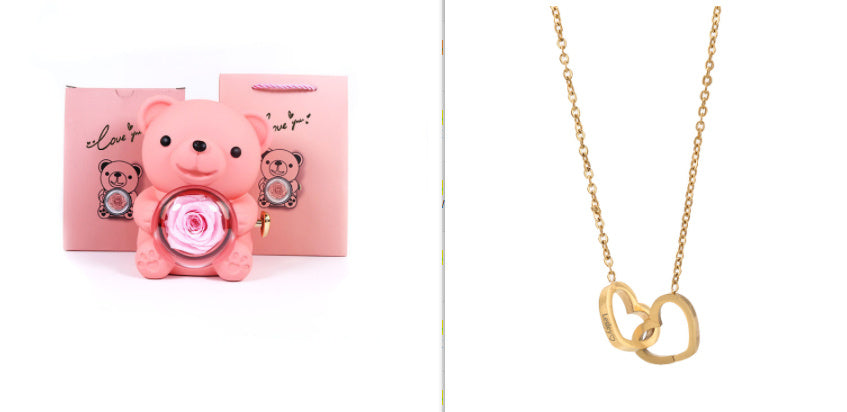 Personalized Double Heart Forever Personalized Name Necklace- CUSTOM gift for her / couple , mother, or best Friend jewelry