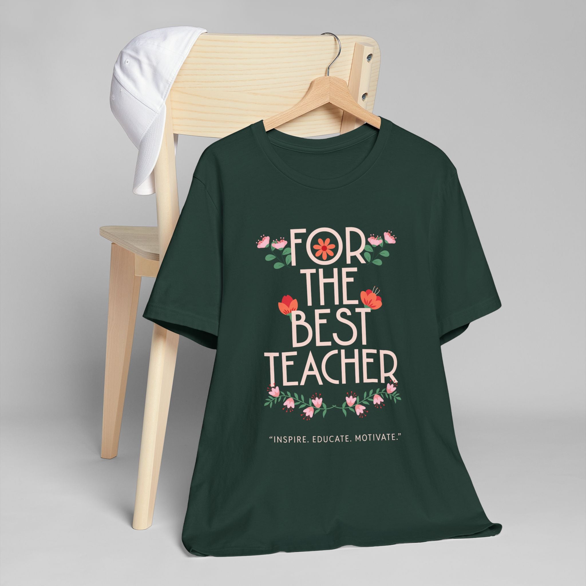 For the Best Teacher Unisex T-Shirt, Teacher Gift, Educator Appreciation, Inspirational Tee, Back to School Shirt, Motivational T-shirt