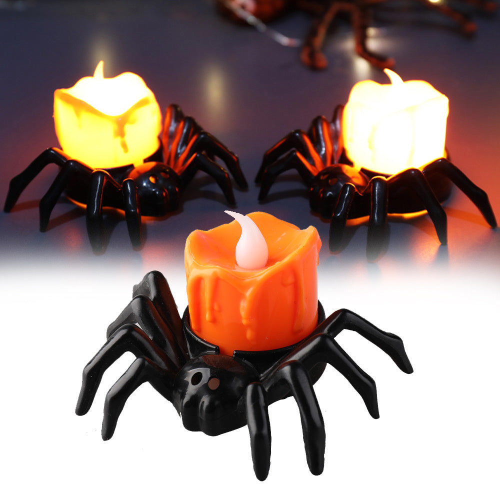 Halloween Spider Candlestick Decor