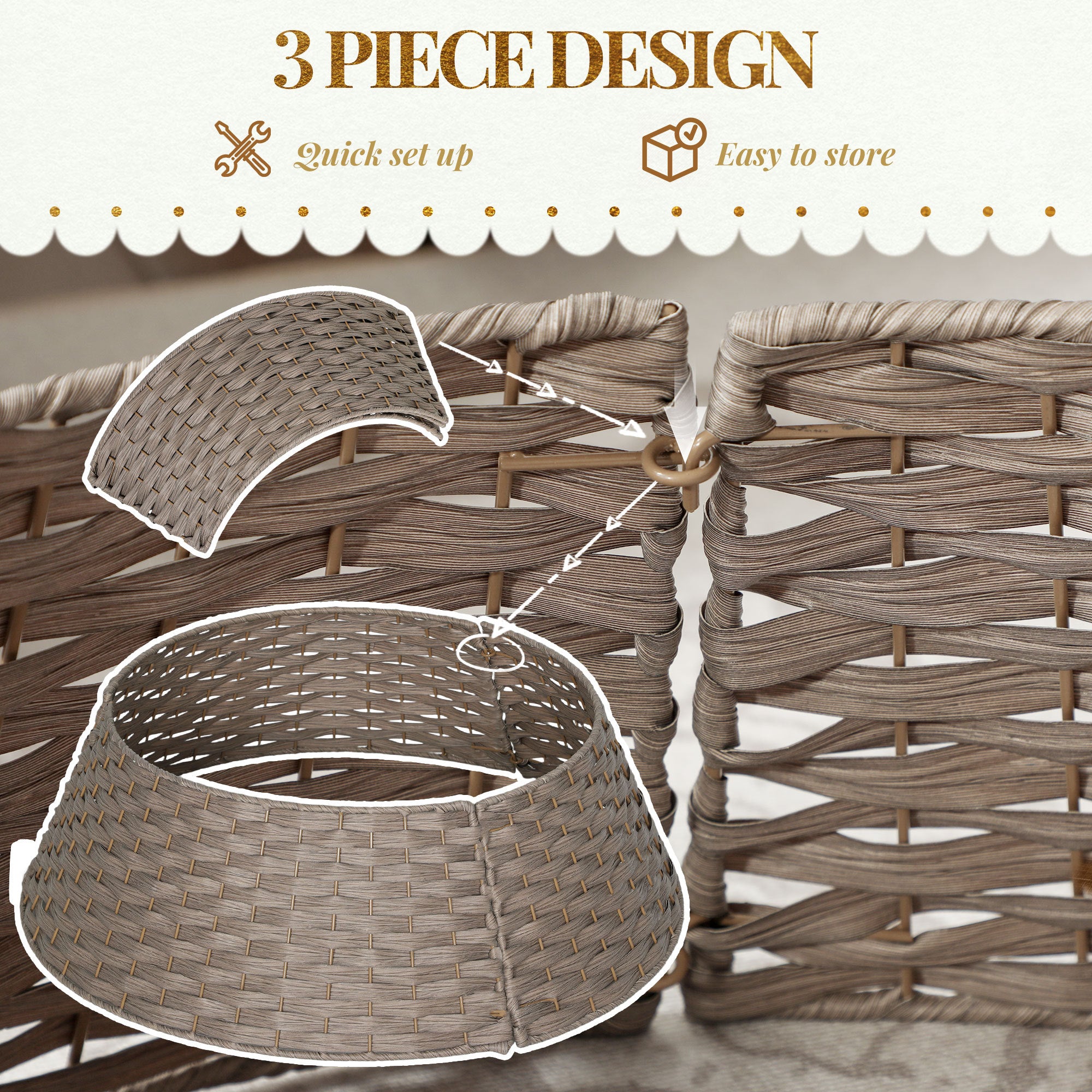 Rustic Christmas Tree Collar & Skirt | Holiday Decor