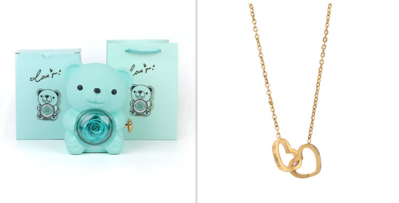 Personalized Double Heart Forever Personalized Name Necklace- CUSTOM gift for her / couple , mother, or best Friend jewelry