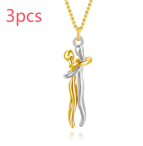 Love Hug Necklace – Romantic Couple Pendant for Men & Women