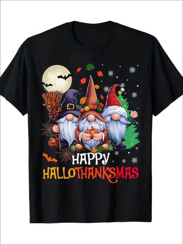 Halloween Christmas T-Shirt – Funny Holiday Graphic Tee for Spooky & Festive Style