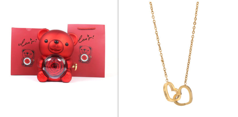 Personalized Double Heart Forever Personalized Name Necklace- CUSTOM gift for her / couple , mother, or best Friend jewelry