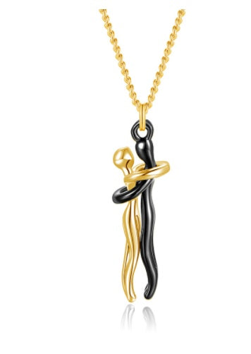 Love Hug Necklace – Romantic Couple Pendant for Men & Women