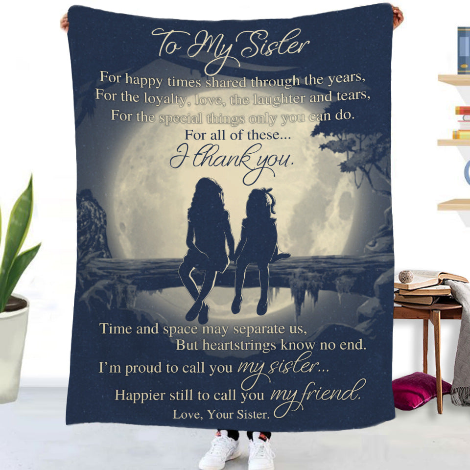 Double-sided Flannel Blankets Air Conditioner for sisters , friends